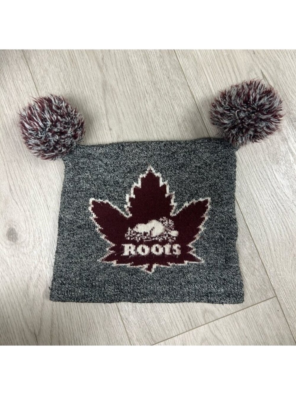 Roots Kids Salt & Pepper Pom Pom Toque